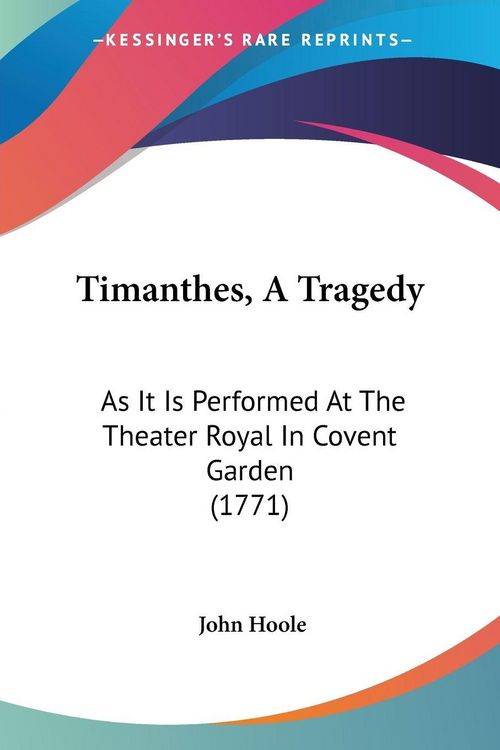 Produktbild: Timanthes, A Tragedy