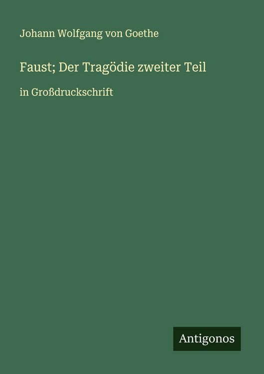 Produktbild: Faust; Der Trag&ouml;die zweiter Teil