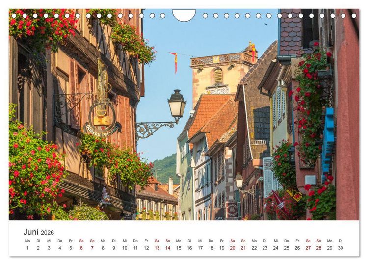 Produktbild: Els&auml;sser Weinstra&szlig;e, malerische D&ouml;rfer in idyllischer Landschaft (Wandkalender 2026 DIN A4 quer), CALVENDO Monatskalender