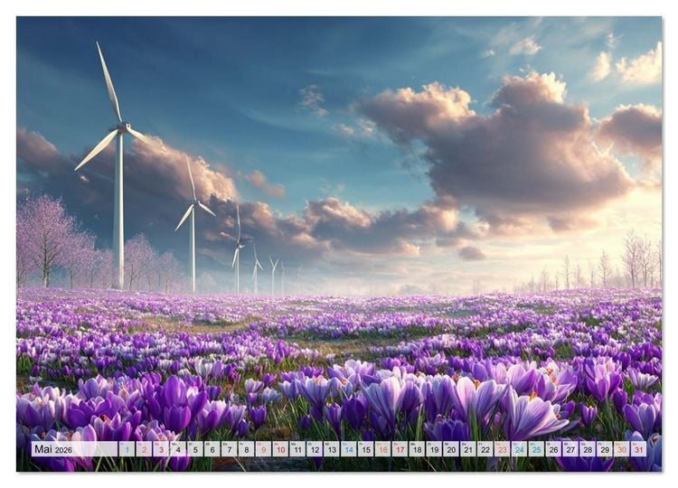 Produktbild: Windtr&auml;ume (Wandkalender 2026 DIN A2 quer), CALVENDO Monatskalender