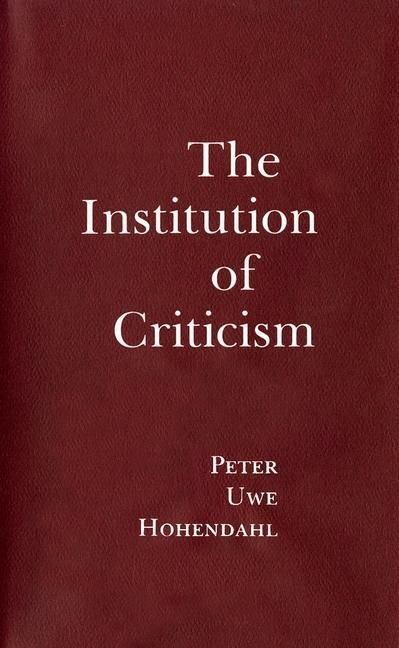 Produktbild: The Institution of Criticism