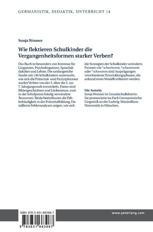 Produktbild: Wie flektieren Schulkinder die Vergangenheitsformen starker Verben?