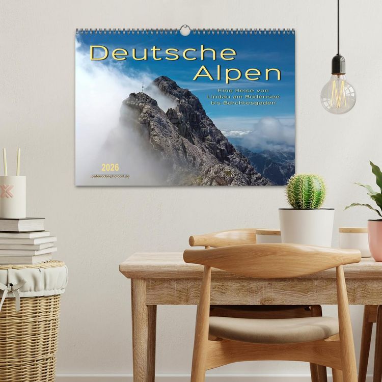 Produktbild: Deutsche Alpen, eine Reise von Lindau am Bodensee bis Berchtesgaden (Wandkalender 2026 DIN A3 quer), CALVENDO Monatskalender