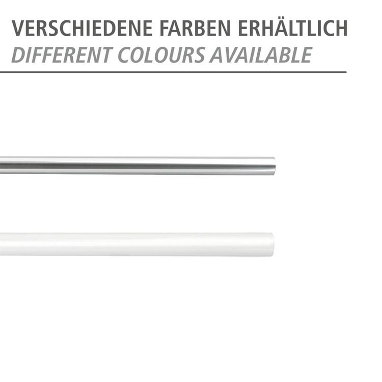 Produktbild: Teleskop-Duschstange Wei&szlig; &Oslash; 2 cm, 110 - 185 cm, aus rostfreiem Aluminium