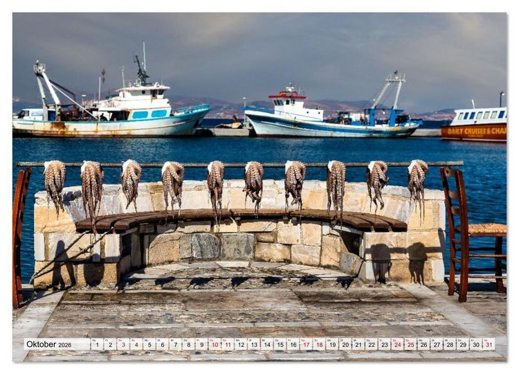 Produktbild: Die Insel Naxos - Ein Traum in blau und wei&szlig; (hochwertiger Premium Wandkalender 2026 DIN A2 quer), Kunstdruck in Hochglanz