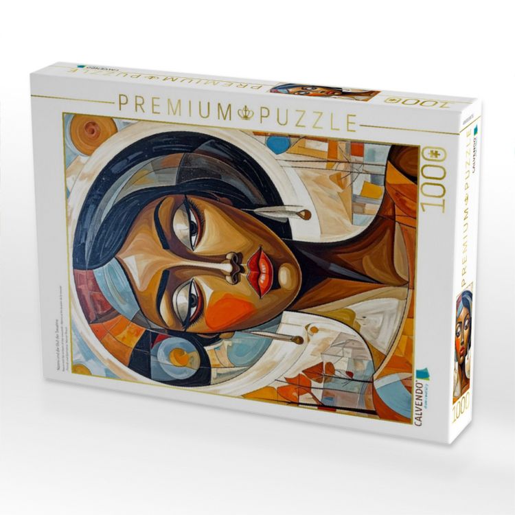 Produktbild: CALVENDO Puzzle Naomi und die Glut der Savanne | 1000 Teile Lege-Gr&ouml;&szlig;e 64x48cm Foto-Puzzle f&uuml;r gl&uuml;ckliche Stunden