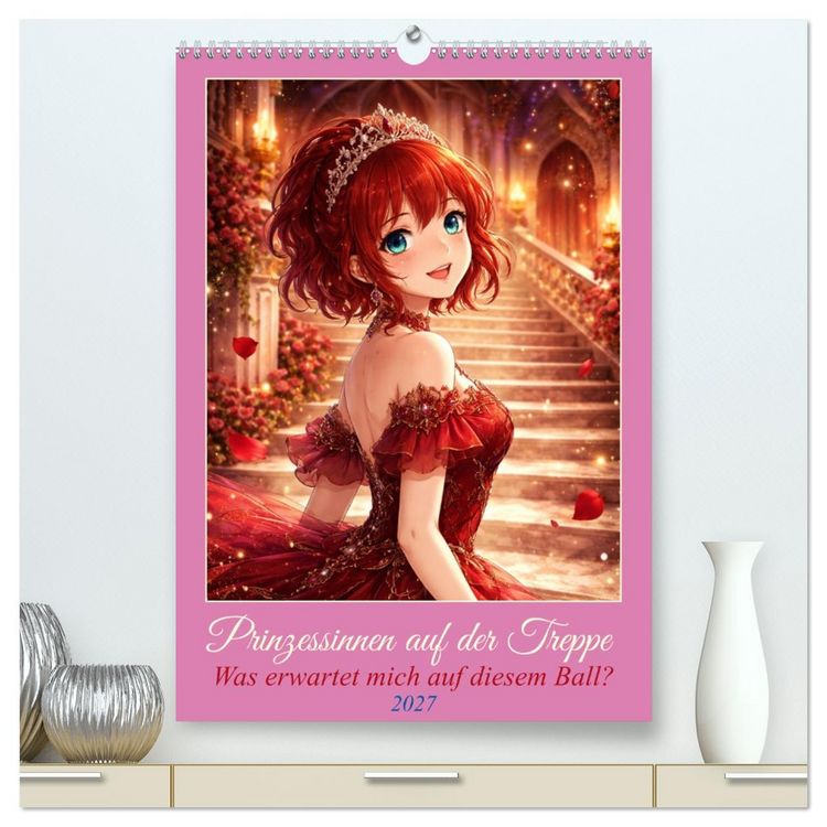 Produktbild: Prinzessinnen auf der Treppe (hochwertiger Premium Wandkalender 2027 DIN A2 hoch), Kunstdruck in Hochglanz