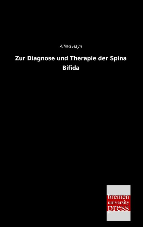 Produktbild: Zur Diagnose und Therapie der Spina Bifida