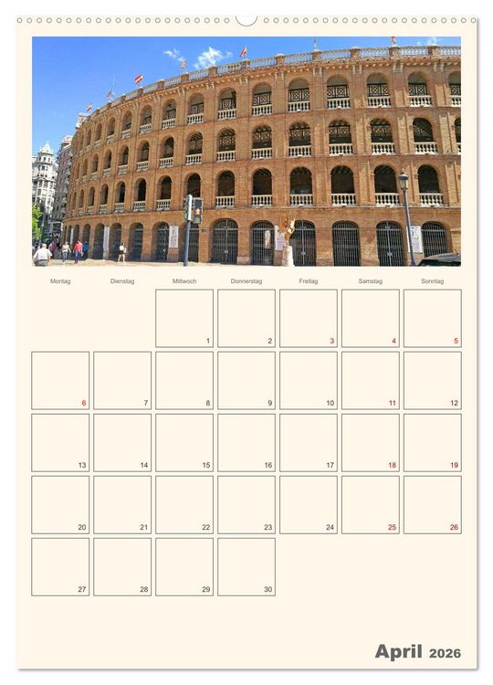 Produktbild: Valencia - Barcelona Terminplaner (hochwertiger Premium Wandkalender 2026 DIN A2 hoch), Kunstdruck in Hochglanz