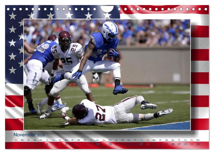 Produktbild: American Football - Kickoff (Wandkalender 2026 DIN A4 quer), CALVENDO Monatskalender