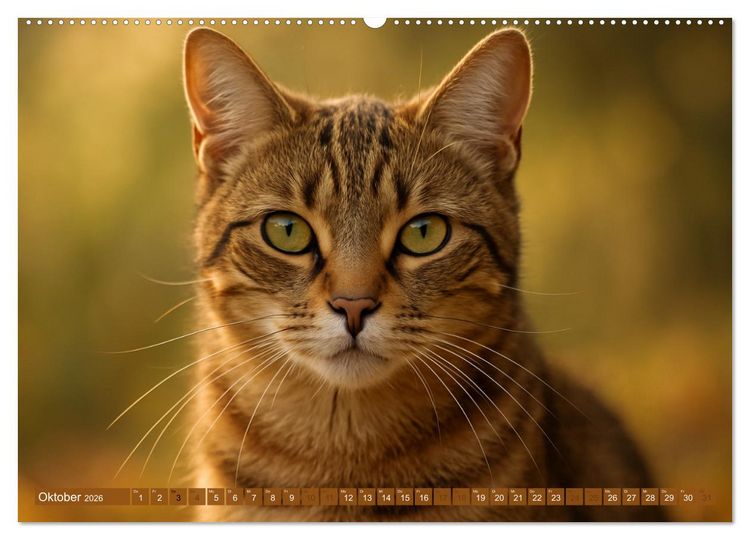 Produktbild: Katzenblicke &ndash; Eleganz und Anmut (hochwertiger Premium Wandkalender 2026 DIN A2 quer), Kunstdruck in Hochglanz
