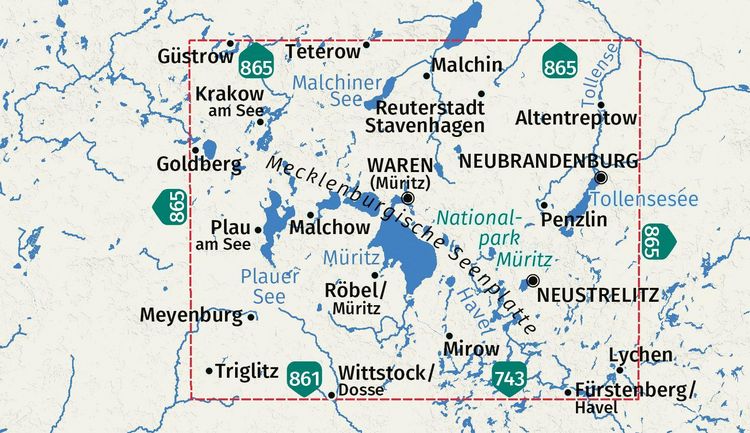 Produktbild: KOMPASS Wanderkarten-Set 855 M&uuml;ritz und Umgebung (2 Karten) 1:50.000
