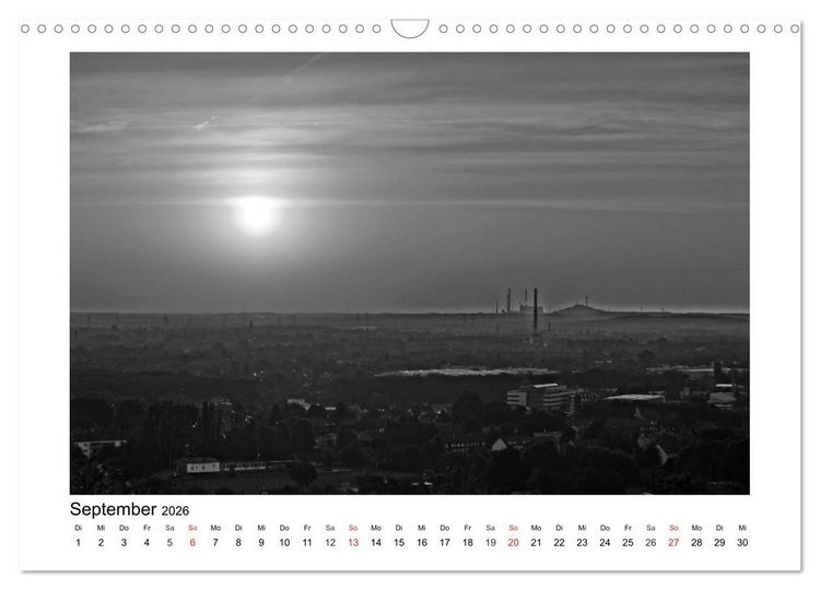 Produktbild: Bochum Black and White (Wandkalender 2026 DIN A3 quer), CALVENDO Monatskalender