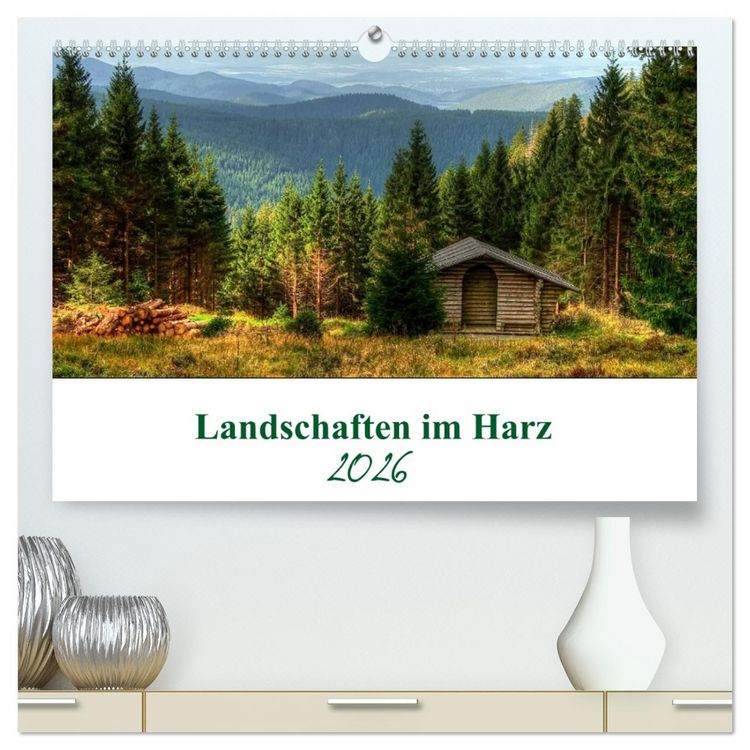 Produktbild: Landschaften im Harz (hochwertiger Premium Wandkalender 2026 DIN A2 quer), Kunstdruck in Hochglanz