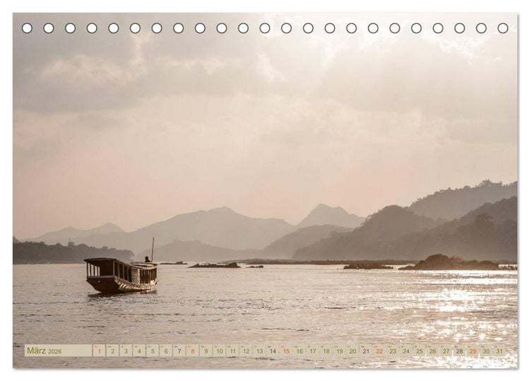 Produktbild: Laos - eine Bildreise (Tischkalender 2026 DIN A5 quer), CALVENDO Monatskalender