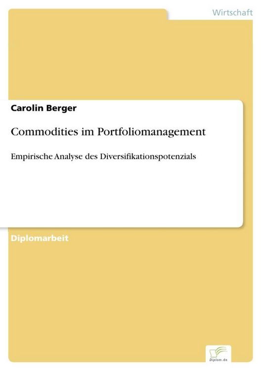 Produktbild: Commodities im Portfoliomanagement