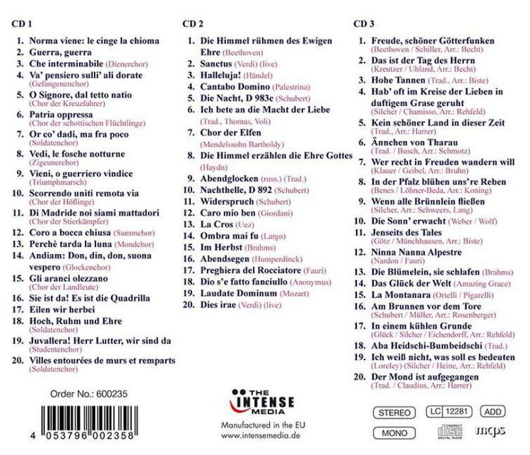 Produktbild: Various Artists: 60 Top Hits Ch&ouml;re der Welt