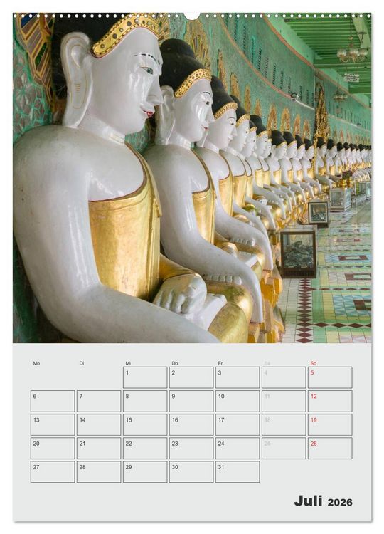 Produktbild: BUDDHA - Das sanfte L&auml;cheln (hochwertiger Premium Wandkalender 2026 DIN A2 hoch), Kunstdruck in Hochglanz