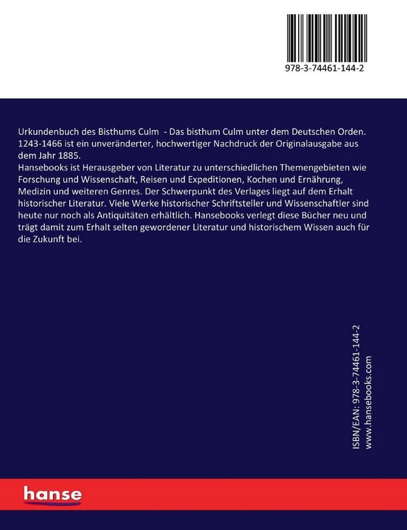 Produktbild: Urkundenbuch des Bisthums Culm