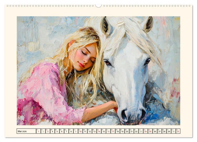 Produktbild: Seelenverwandte. Frauen und Pferde. Die Magie der Verbundenheit (Wandkalender 2026 DIN A2 quer), CALVENDO Monatskalender