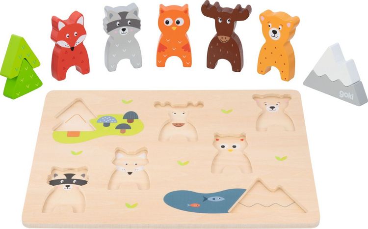 Produktbild: Einlegepuzzle Waldtiere