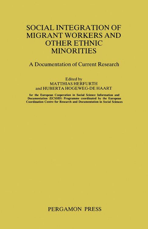 Produktbild: Social Integration of Migrant Workers and Other Ethnic Minorities