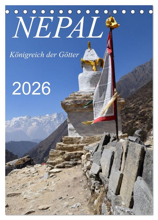 Produktbild: Nepal- K&ouml;nigreich der G&ouml;tter (Tischkalender 2026 DIN A5 hoch), CALVENDO Monatskalender