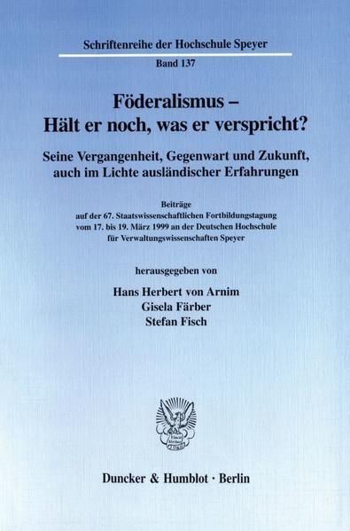Produktbild: F&ouml;deralismus - H&auml;lt er noch, was er verspricht?