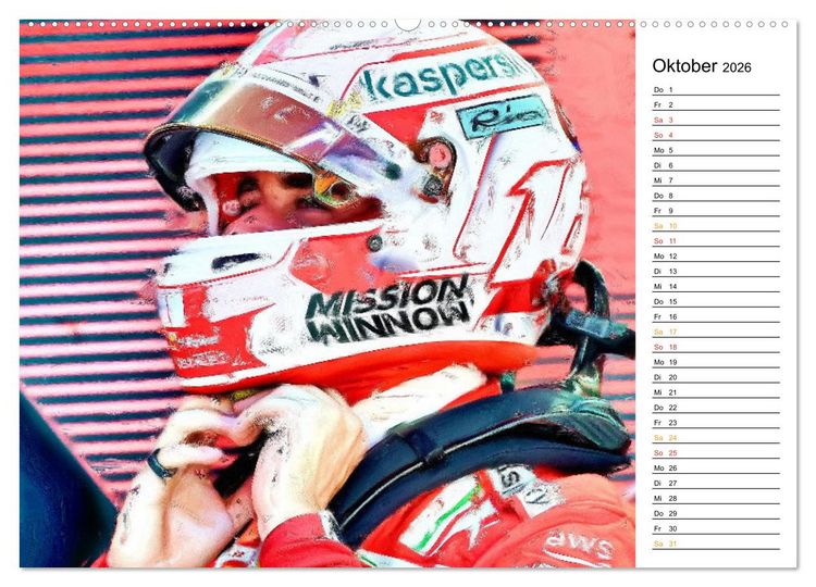 Produktbild: Cockpit, Helm und Halo (Wandkalender 2026 DIN A2 quer), CALVENDO Monatskalender
