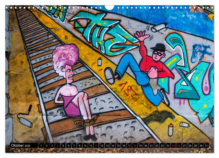 Produktbild: Streetart am Wiener Donaukanal (Wandkalender 2026 DIN A3 quer), CALVENDO Monatskalender