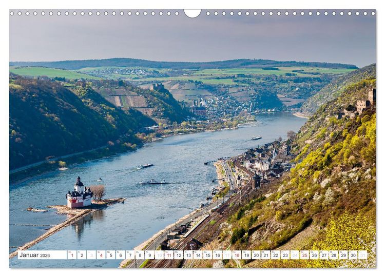 Produktbild: Kaub - Romantische Stadt am Rhein (Wandkalender 2026 DIN A3 quer), CALVENDO Monatskalender