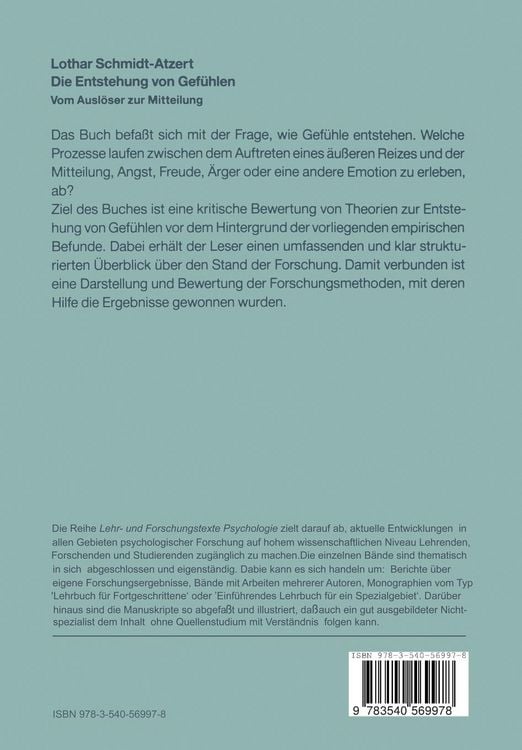 Produktbild: Die Entstehung von Gef&uuml;hlen
