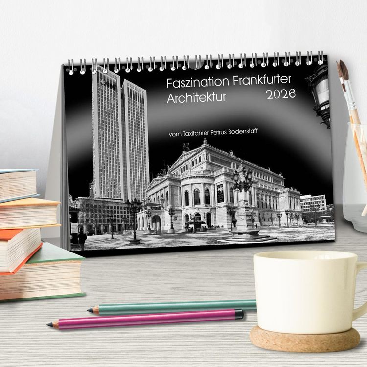 Produktbild: Faszination Frankfurter Architektur (Tischkalender 2026 DIN A5 quer), CALVENDO Monatskalender