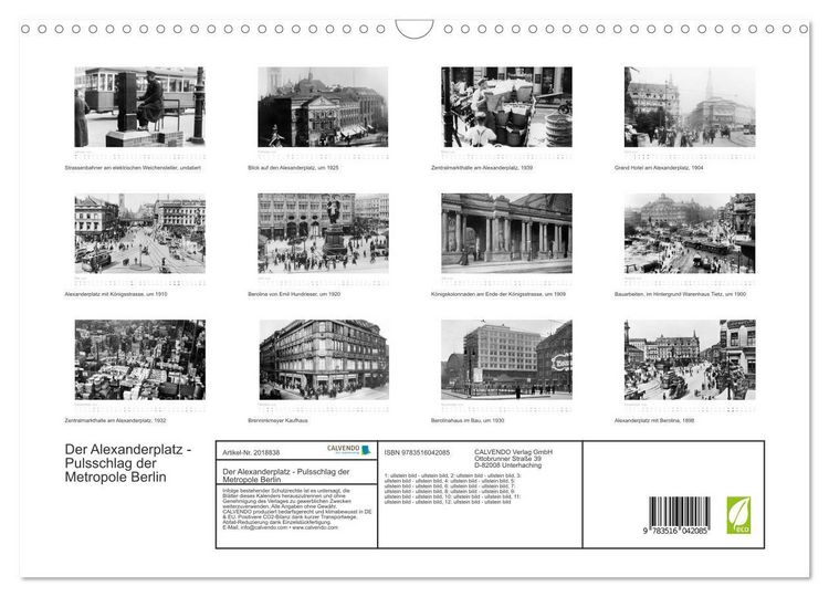 Produktbild: Der Alexanderplatz - Pulsschlag der Metropole Berlin (Wandkalender 2026 DIN A3 quer), CALVENDO Monatskalender