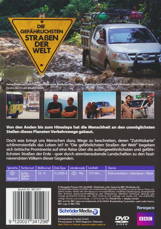 Produktbild: Die gef&auml;hrlichsten Stra&szlig;en der Welt - Staffel 1: Alaska, Nepal, Peru [2 DVDs]