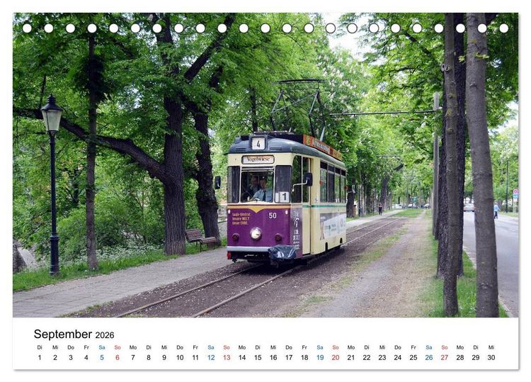 Produktbild: Naumburgs historische Stra&szlig;enbahn (Tischkalender 2026 DIN A5 quer), CALVENDO Monatskalender