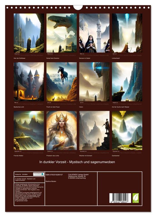 Produktbild: In dunkler Vorzeit - Mystisch und sagenumwoben (Wandkalender 2026 DIN A3 hoch), CALVENDO Monatskalender