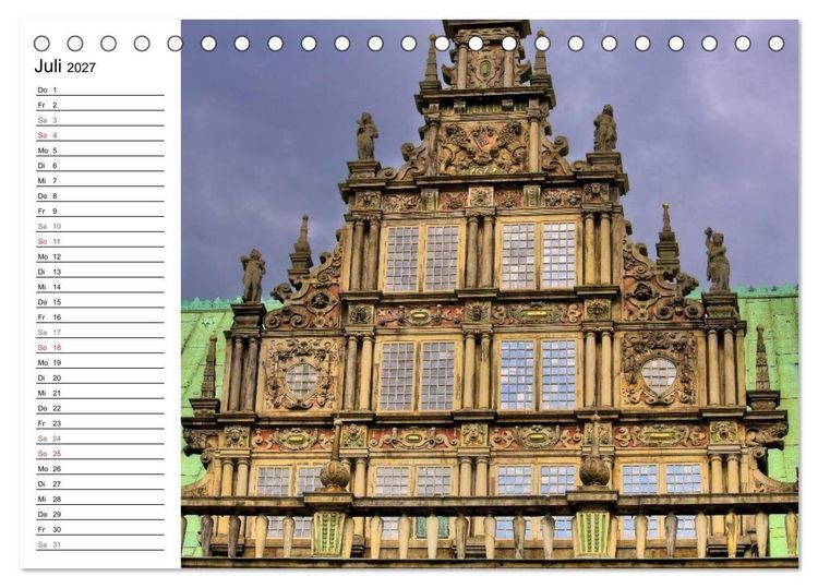 Produktbild: Bremen ganz nah (Tischkalender 2027 DIN A5 quer), CALVENDO Monatskalender