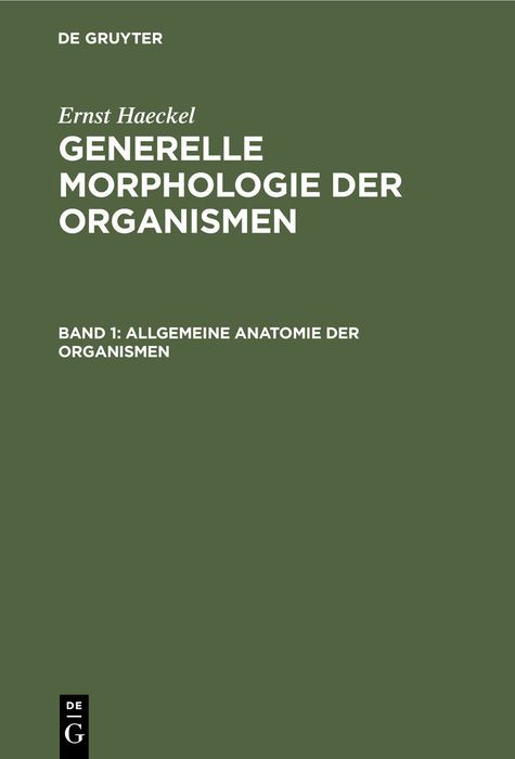 Produktbild: Allgemeine Anatomie der Organismen
