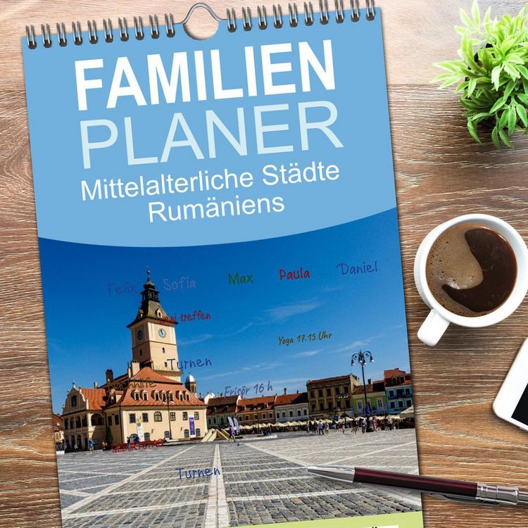 Produktbild: Familienplaner 2026 - Mittelalterliche St&auml;dte Rum&auml;niens mit 5 Spalten (Wandkalender, 21 x 45 cm) CALVENDO