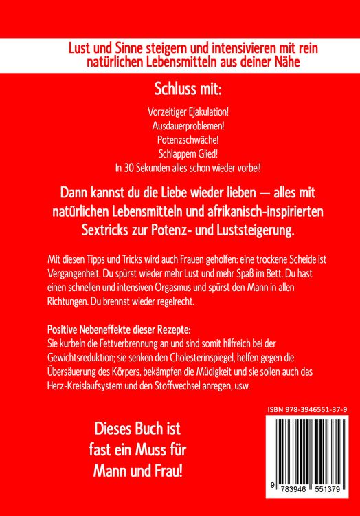 Produktbild: IMMER POTENT & NIE MEHR ZU FR&uuml;H KOMMEN &ndash; Afrikanische Tipps, Tricks & Rezepte nur mit nat&uuml;rlichen Mitteln