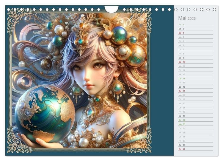 Produktbild: Gesichter als Leinwand (Wandkalender 2026 DIN A4 quer), CALVENDO Monatskalender