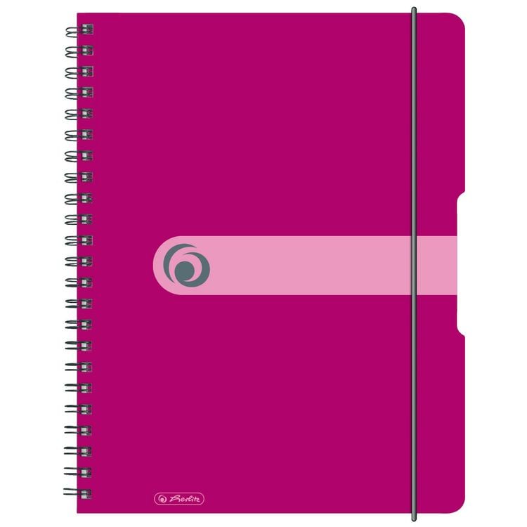 Produktbild: Herlitz Spiralblock A4 to go 80 Blatt kariert beere