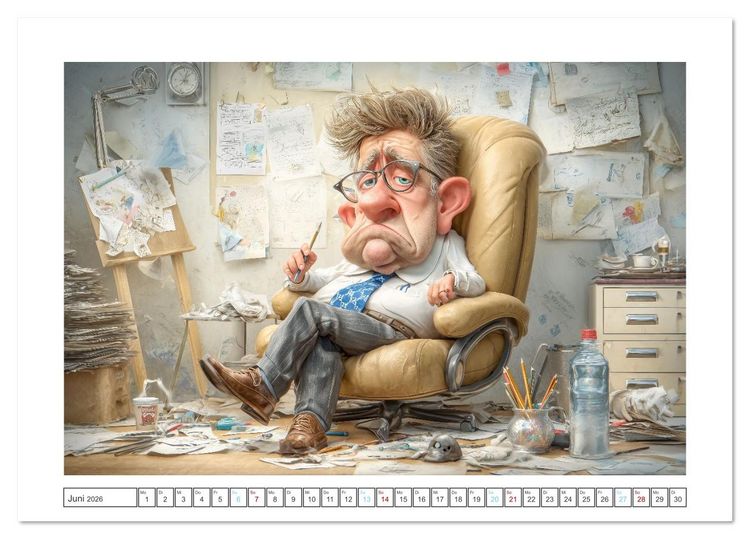 Produktbild: Pause ist, wenn der Drucker druckt (Tischkalender 2026 DIN A5 quer), CALVENDO Monatskalender