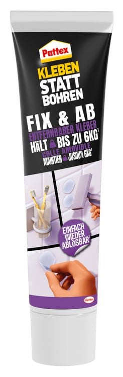 Produktbild: Pattex Kleben statt Bohren Fix & Ab, 44 g, 9H PKBR2