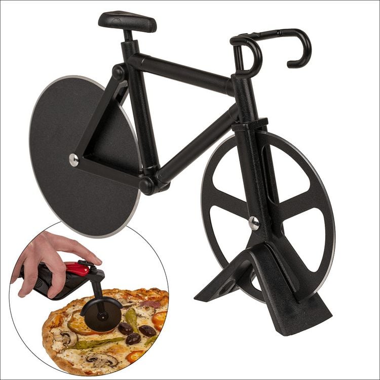 Produktbild: Pizza-Schneider Fahrrad, ca. 18 x 12 x 8 cm, Material ABS und Metall