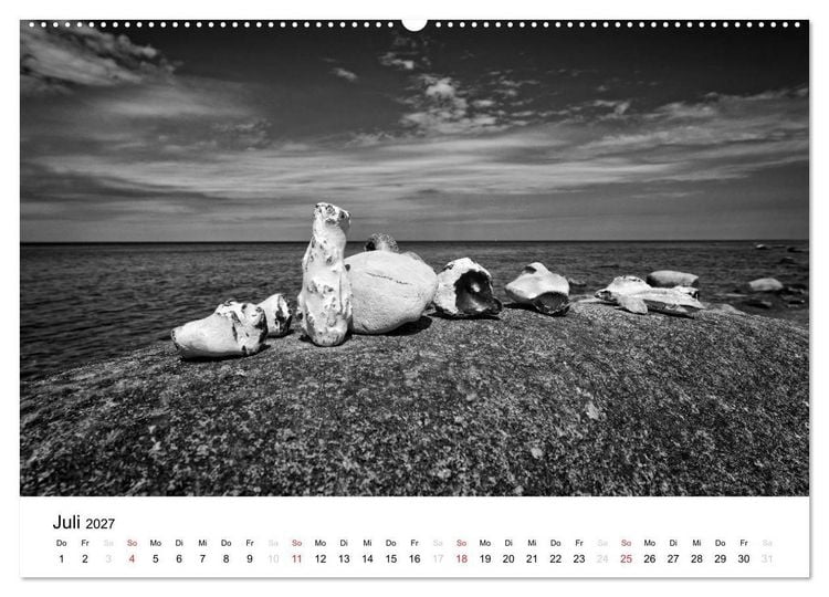 Produktbild: Ostseebad Zingst - Impressionen in Schwarz-Wei&szlig; (hochwertiger Premium Wandkalender 2027 DIN A2 quer), Kunstdruck in Hochglanz