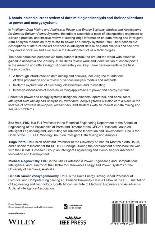 Produktbild: Intelligent Data Mining and Analysis in Power and Energy Systems