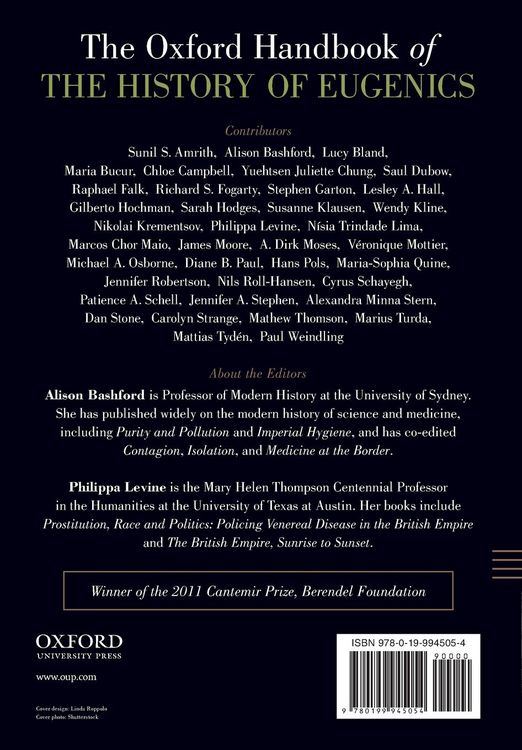 Produktbild: Oxford Handbook of the History of Eugenics
