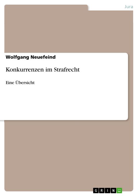 Produktbild: Konkurrenzen im Strafrecht